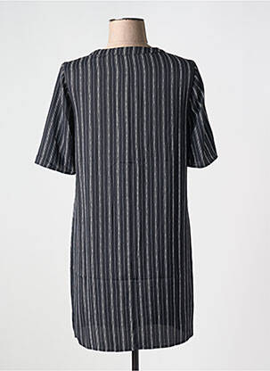 Robe courte coupe fluide manches courtes noir BCBGMAXAZRIA femme
