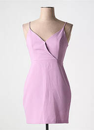 Robe courte fermeture zippée au dos fines bretelles violet BCBGENERATION femme