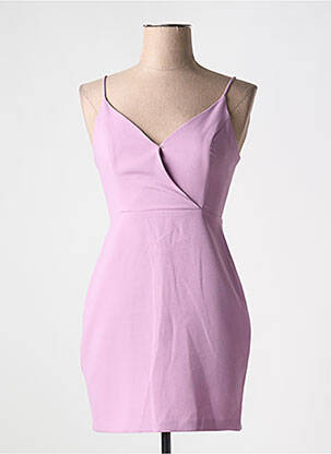 Robe courte fermeture zippée au dos fines bretelles violet BCBGENERATION femme