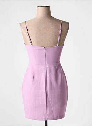 Robe courte fermeture zippée au dos fines bretelles violet BCBGENERATION femme