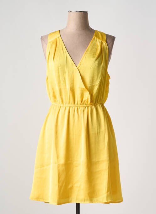 Robe mi-longue jaune BCBGMAXAZRIA pour femme