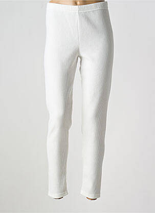 Pantalon slim taille élastique blanc EDMOND BOUBLIL femme