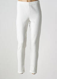 Pantalon slim taille élastique blanc EDMOND BOUBLIL femme