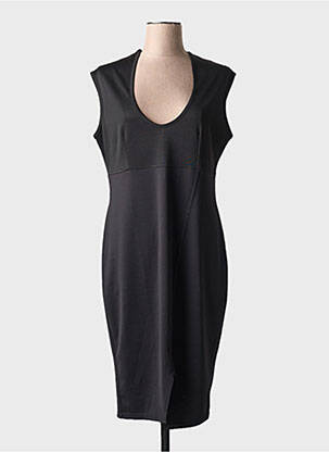 Robe mi-longue manches courtes manches courtes noir EDMOND BOUBLIL femme