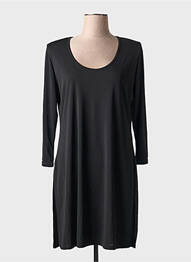 Robe mi-longue coupe fluide manches longues noir EDMOND BOUBLIL femme