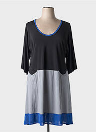 Robe mi-longue manches 3/4 manches 3/4 gris EDMOND BOUBLIL femme