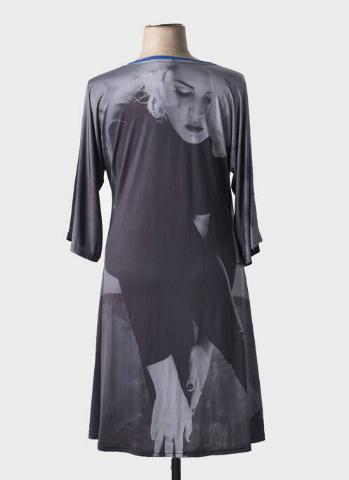Robe mi-longue gris fonce EDMOND BOUBLIL pour femme