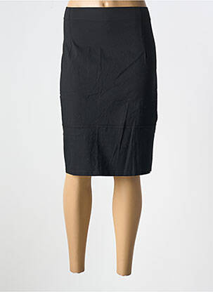 Jupe mi-longue taille à pinces noir EDMOND BOUBLIL femme