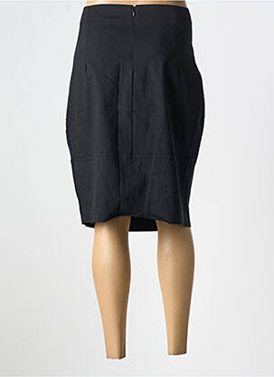 Jupe mi-longue taille à pinces noir EDMOND BOUBLIL femme