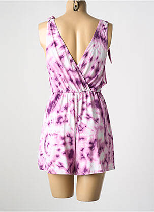 Combishort col v manches courtes violet BCBGENERATION femme