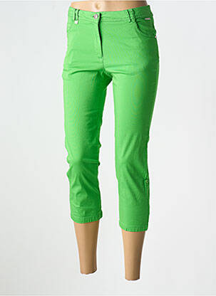 Pantacourt tissage popeline taille normale vert AGATHE & LOUISE femme