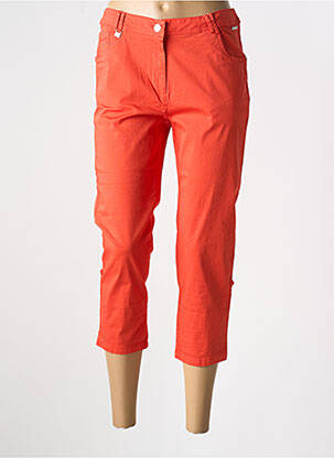Pantacourt tissage popeline taille normale orange AGATHE & LOUISE femme