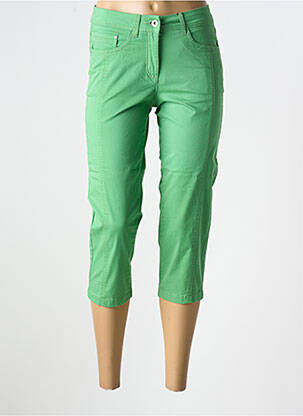 Pantacourt tissage popeline taille normale vert BRANDTEX femme