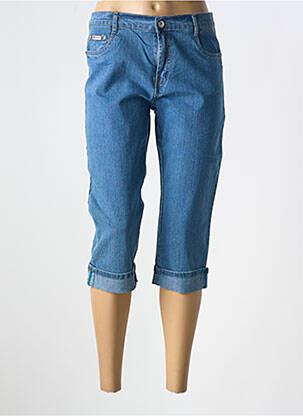 Pantacourt stretch taille normale bleu SWALLOW femme