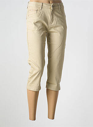 Pantacourt tissage popeline taille normale beige YZY femme