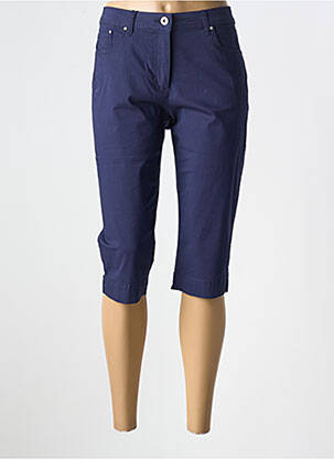 Corsaire tissage popeline taille normale bleu BRANDTEX femme