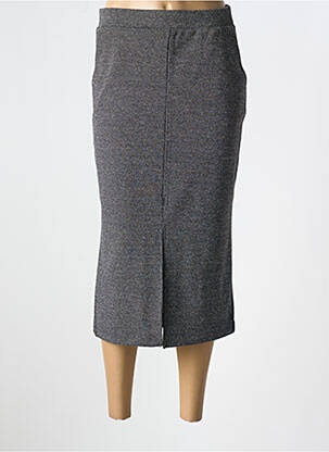 Jupe longue coupe droite gris B.YOUNG femme