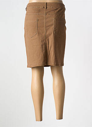 Jupe courte poches marron A BELLE BY J.E CREATION femme