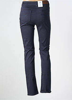 Pantalon slim tissage popeline taille normale bleu JULIE GUERLANDE femme