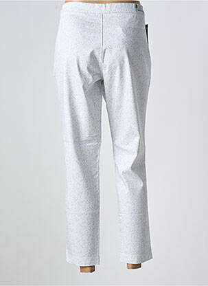 Pantalon 7/8 fermeture zippée sous rabat boutonné blanc WALTRON femme