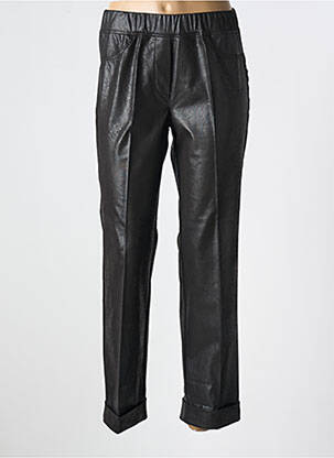 Pantalon droit taille élastique noir WALTRON femme