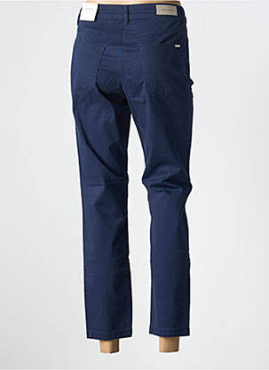 Pantalon 7/8 fermeture zippée sous rabat boutonné bleu BRANDTEX femme