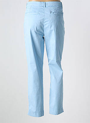 Pantalon droit fermeture zippée sous rabat boutonné bleu BRANDTEX femme