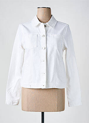 Veste casual poches blanc SIGNATURE femme