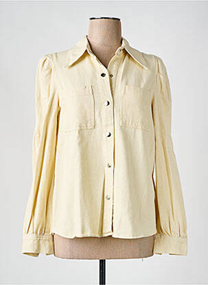 Chemisier coupe cintrée manches longues beige JUBYLEE femme