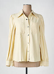 Chemisier coupe cintrée manches longues beige JUBYLEE femme