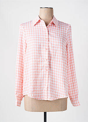Chemisier tissage popeline manches longues orange HIPPOCAMPE femme
