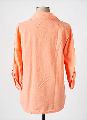 Chemisier coupe droite manches 3/4 orange NEW COLLECTION femme