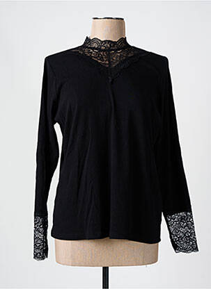 Top stretch manches longues noir SIGNATURE femme