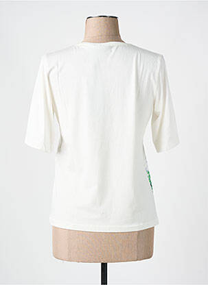 T-shirt coupe droite manches courtes beige SIGNATURE femme