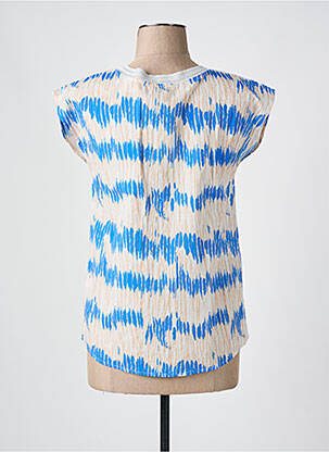 Blouse légère et transparente manches courtes bleu IT HIPPIE femme