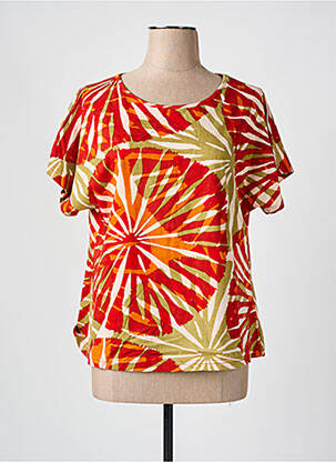 T-shirt coupe droite manches courtes orange AGATHE & LOUISE femme