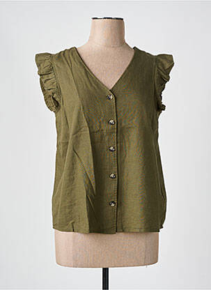 Chemisier manches courtes manches courtes vert B.YOUNG femme