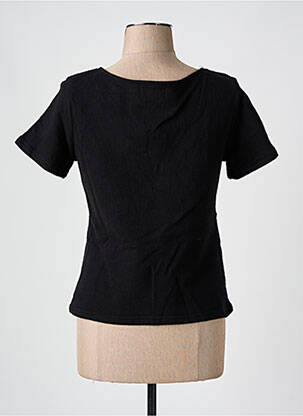 T-shirt col v manches courtes noir JUBYLEE femme