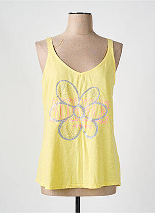 Top jaune MADE IN ITALY pour femme