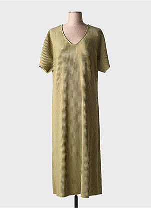 Robe longue manches courtes manches courtes vert B.YOUNG femme