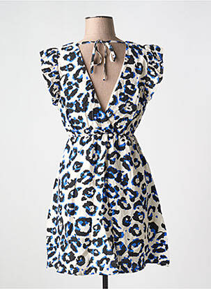 Robe courte manches courtes manches courtes bleu MAELLE femme