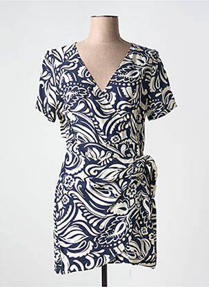 Robe courte manches courtes manches courtes bleu IT HIPPIE femme