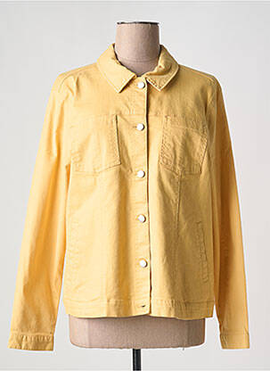 Veste casual coupe droite jaune SIGNATURE femme