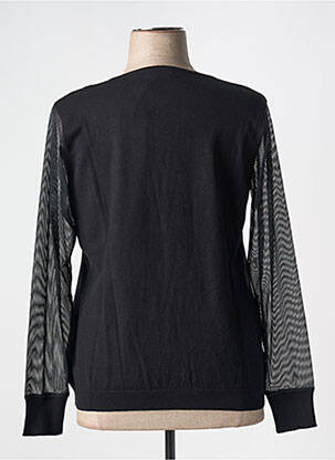 Pull coupe cintrée manches longues noir MCM femme