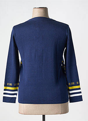 Pull coupe cintrée manches longues bleu MCM femme