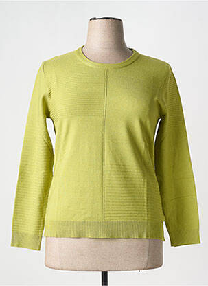 Pull coupe cintrée manches longues vert MCM femme