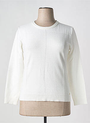Pull coupe cintrée manches longues blanc MCM femme