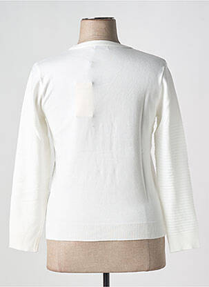 Pull coupe cintrée manches longues blanc MCM femme