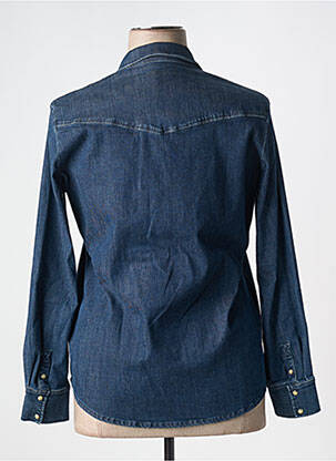Chemisier coupe cintrée manches longues bleu KANOPE femme