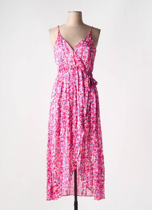 Robe longue rose MAELLE pour femme